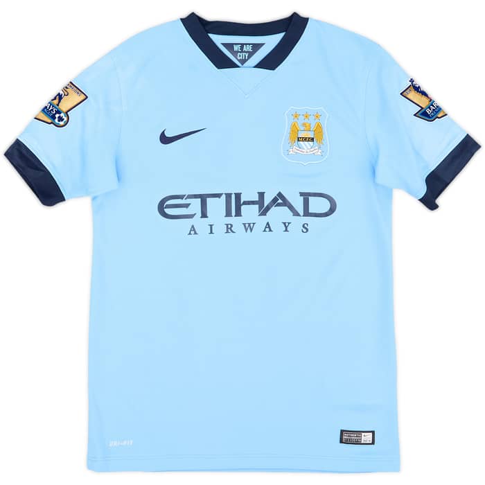 2014-15 Manchester City Home Shirt Zabaleta #5 - 6/10 - (M.Boys)