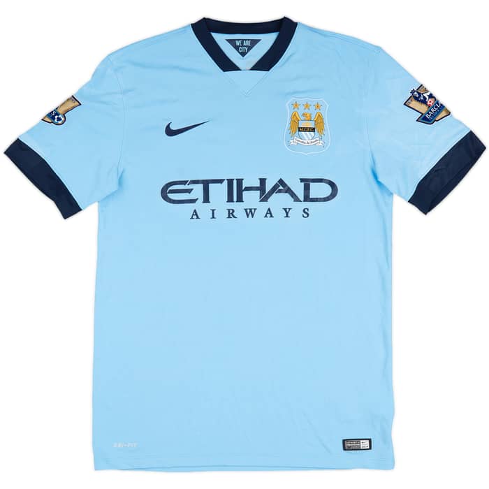 2014-15 Manchester City Home Shirt Kompany #4 - 7/10 - (M)