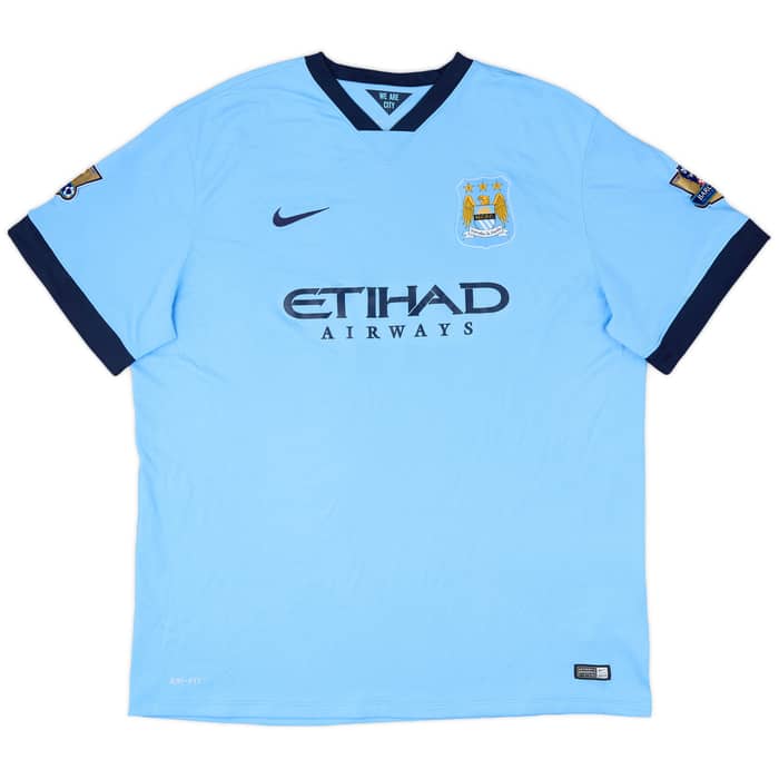 2014-15 Manchester City Home Shirt Champions #14 - 8/10 - (3XL)