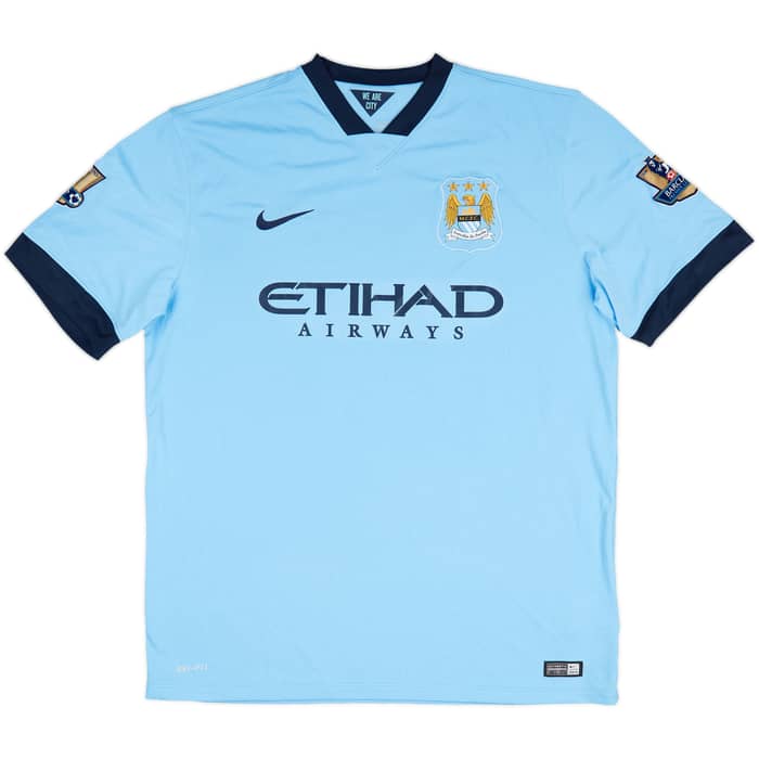 2014-15 Manchester City Home Shirt Mangala #20 - 8/10 - (XL)