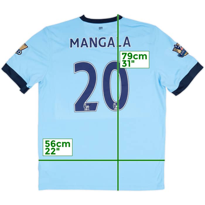 2014-15 Manchester City Home Shirt Mangala #20 - 8/10 - (XL)