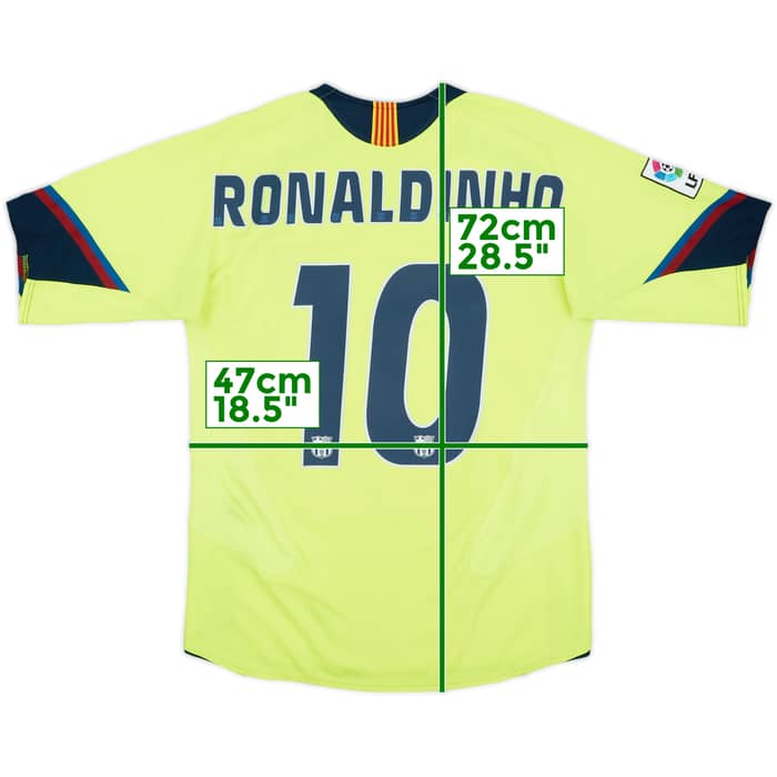 2005-06 Barcelona Away Shirt Ronaldinho #10 - 8/10 - (S)