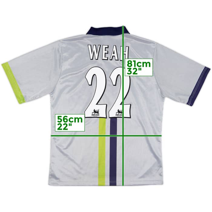2000-02 Manchester City Away Shirt Weah #22 - 9/10 - (M)