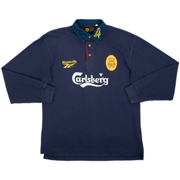 1997-98 Liverpool Reebok Rugby L/S Polo Shirt - 7/10 - (S)