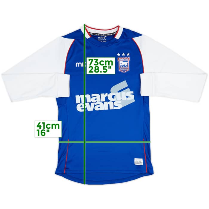 2013-14 Ipswich Town Home L/S Shirt - 7/10 - (S)