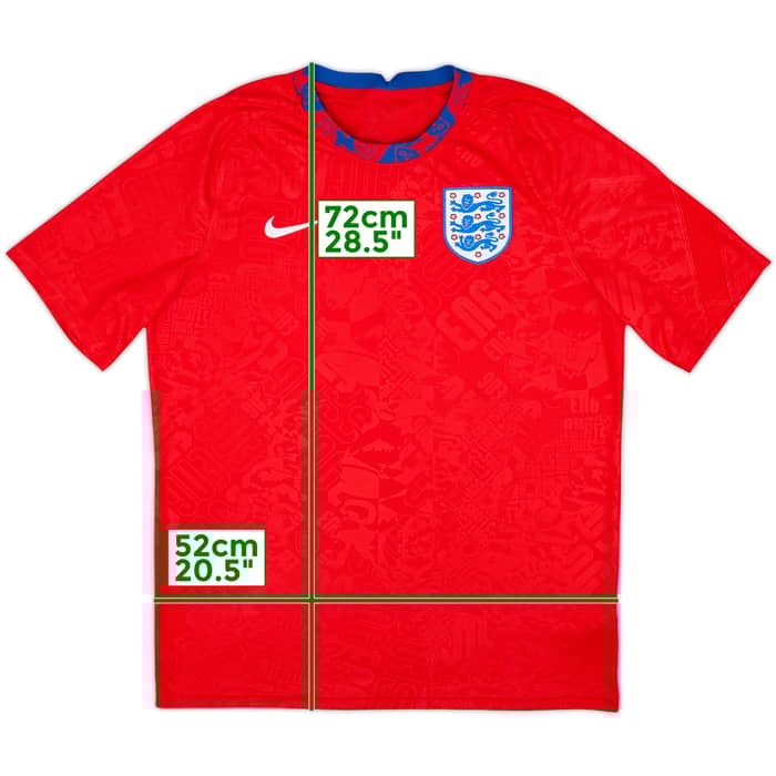 2020-22 England Nike Pre-Match Training Shirt - 8/10 - (L)
