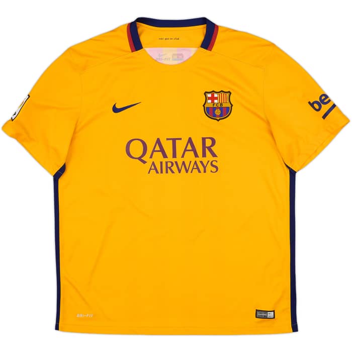 2015-16 Barcelona Away Shirt Suarez #9 - 7/10 - (XL)