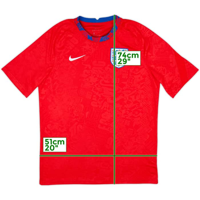 2020-22 England Nike Pre-Match Training Shirt - 9/10 - (L)