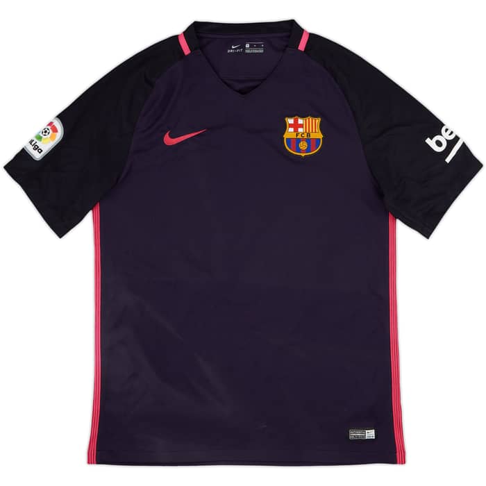 2016-17 Barcelona Away Shirt Suarez #9 - 5/10 - (M)