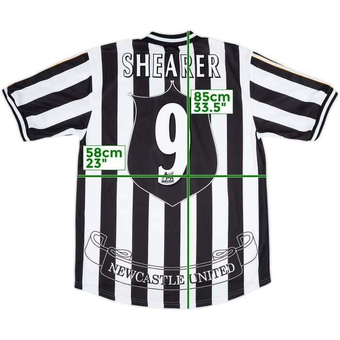 1997-99 Newcastle Home Shirt Shearer #9 - 8/10 - (L)