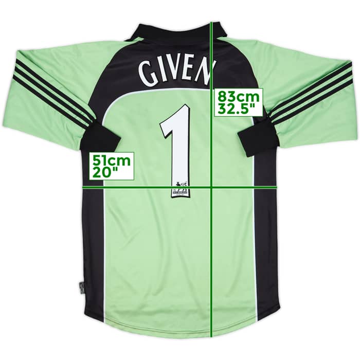 2000-01 Newcastle GK Shirt Given #1 - 6/10 - (S)