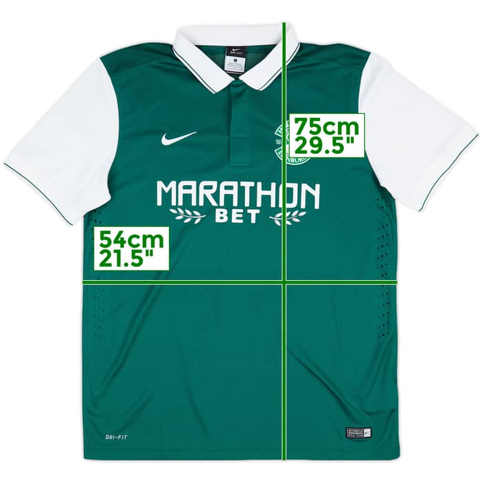 2015-16 Hibernian Authentic Home Shirt - 8/10 - (L)