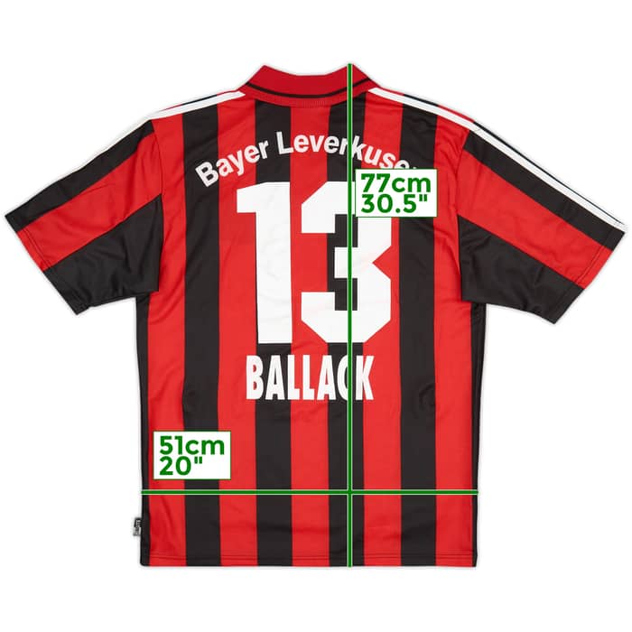 2000-01 Bayer Leverkusen Home Shirt Ballack #13 - 6/10 - (M)