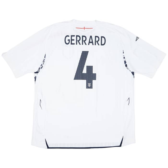 2007-09 England Home Shirt Gerrard #4 - 7/10 - (3XL)
