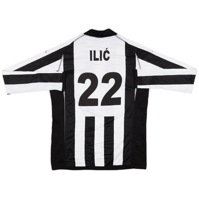 2003-04 FK Partizan Home L/S Shirt Ilic #22 - 8/10 - (XL)