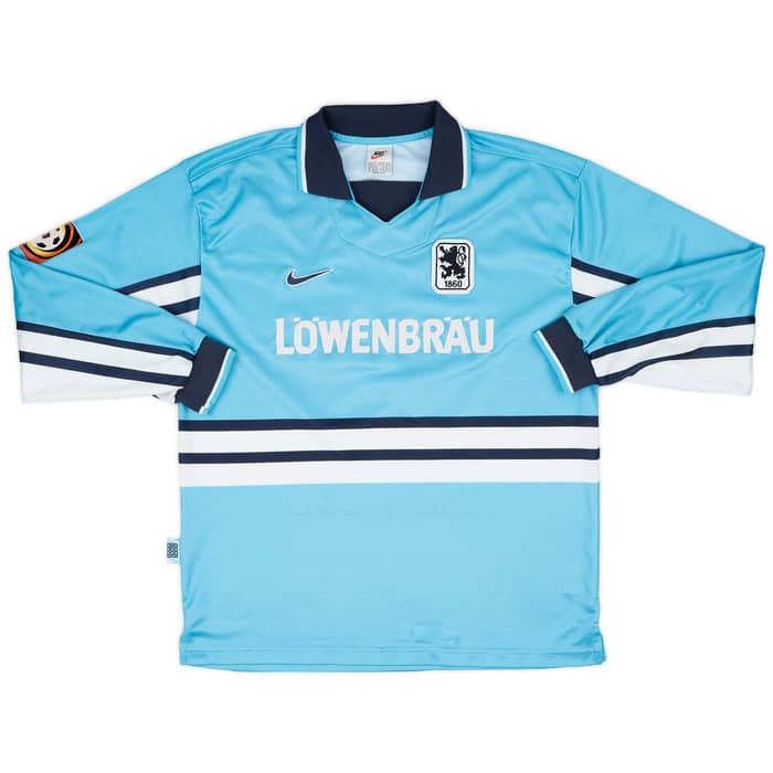 1997-98 1860 Munich Match Issue Home L/S Shirt Winkler #11
