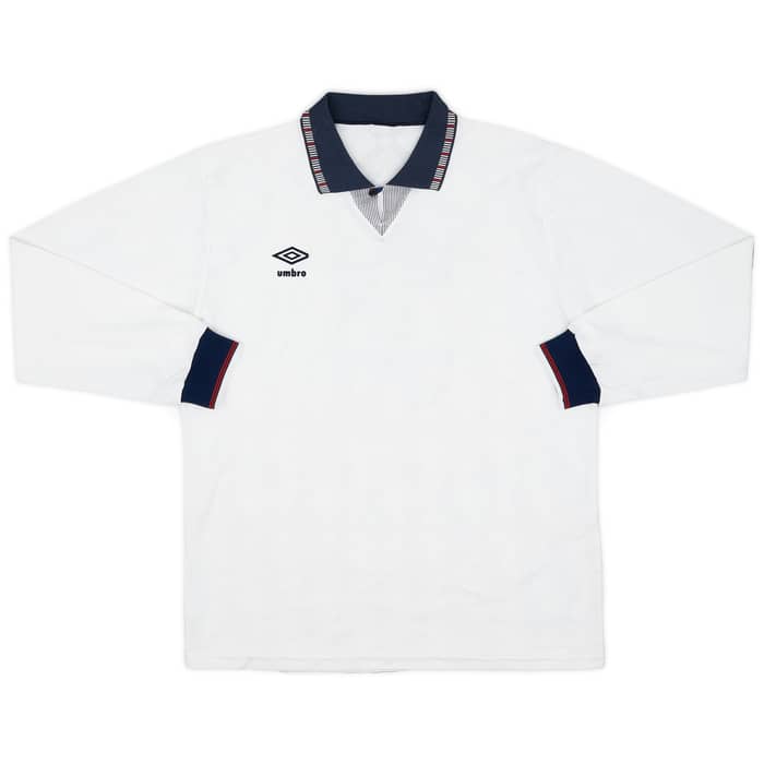 1990 Umbro Template L/S Shirt (England) #3 - 7/10 - (XL)