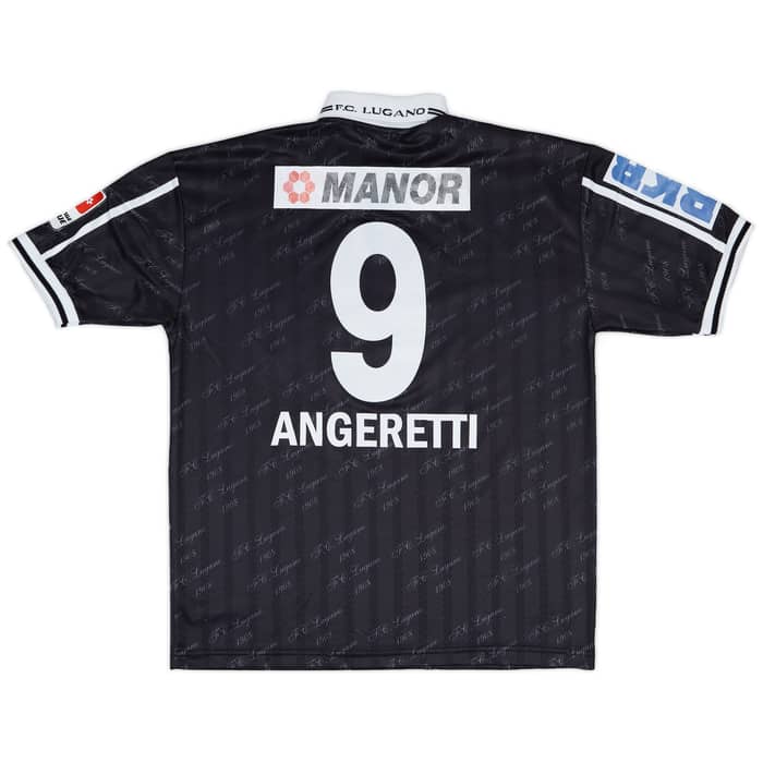 2004-05 AC Lugano Match Issue Away Shirt Angeretti #9