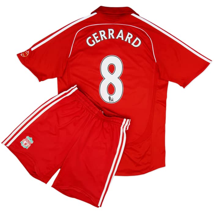 2006-08 Liverpool Home Shirt & Shorts Gerrard #8 - 8/10 - (M)