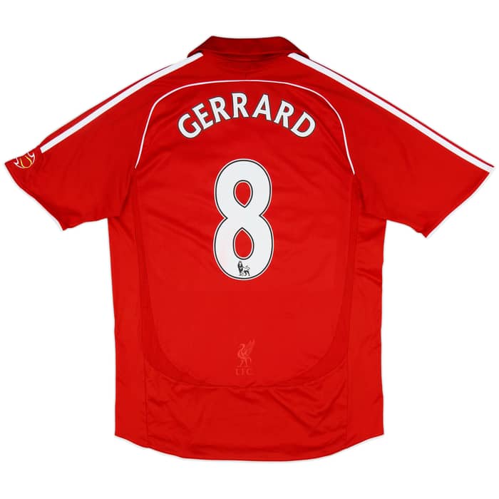 2006-08 Liverpool Home Shirt & Shorts Gerrard #8 - 8/10 - (M)