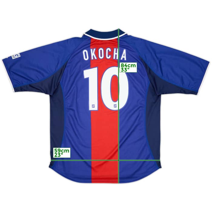 2000-01 Paris Saint-Germain Home Shirt Okocha #10 - 9/10 - (XL)