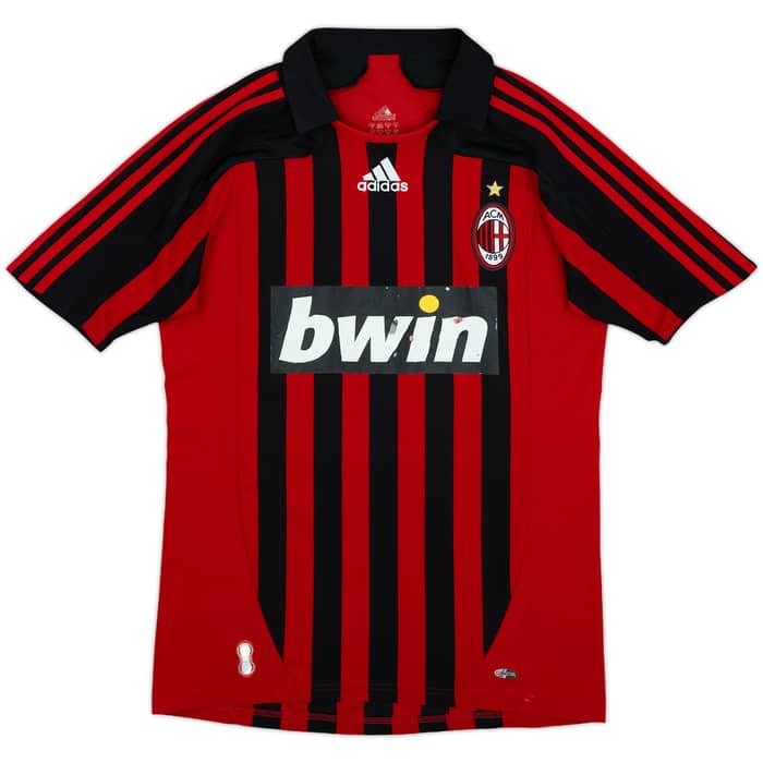 2007-08 AC Milan Home Shirt Oddo #44 - 4/10 - (S)