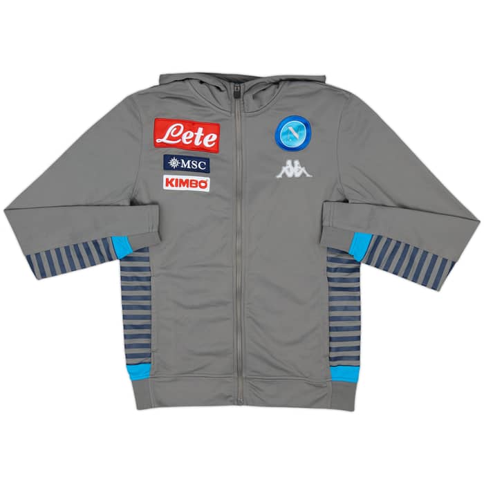 2019-20 Napoli Kappa Hooded Sweat Top - 5/10 - (S)