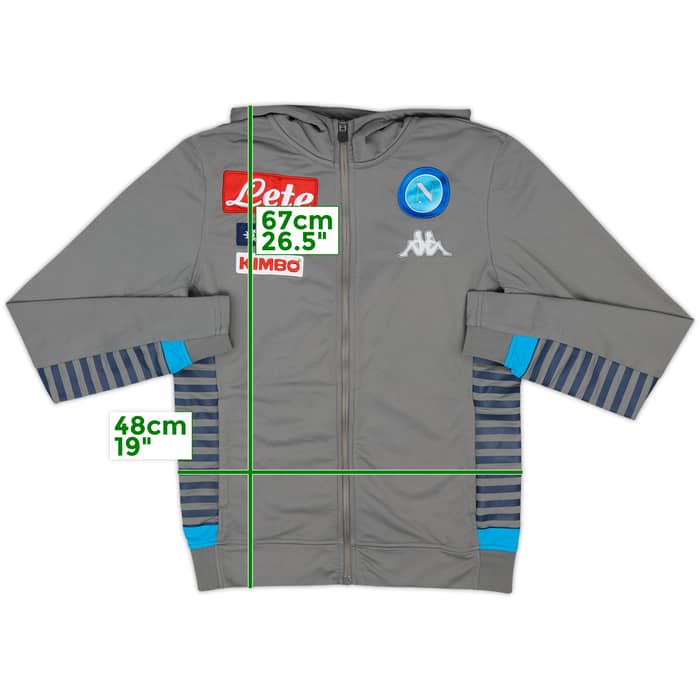 2019-20 Napoli Kappa Hooded Sweat Top - 5/10 - (S)