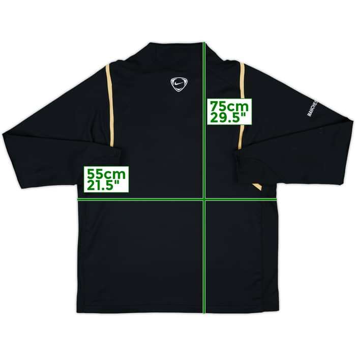 2006-07 Manchester United Nike 1/4 Zip Drill Top - 8/10 - (L)