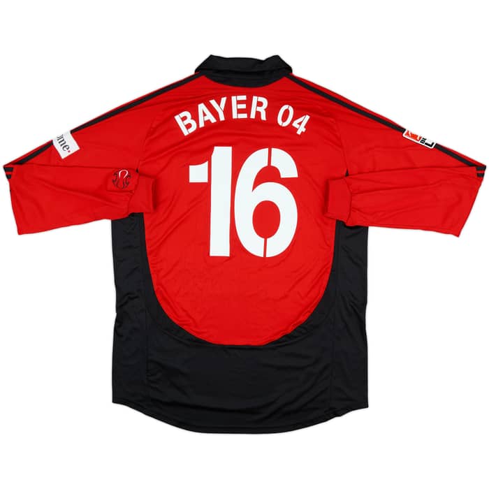 2007-08 Bayer Leverkusen Match Issue Home L/S Shirt #16