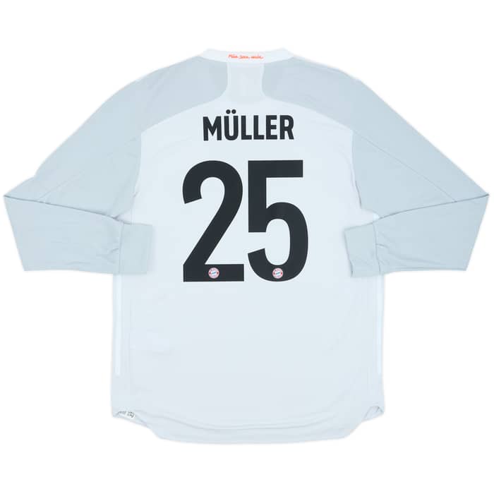 2020-21 Bayern Munich Player Issue Away L/S Shirt Muller #25 - 6/10 - (M)