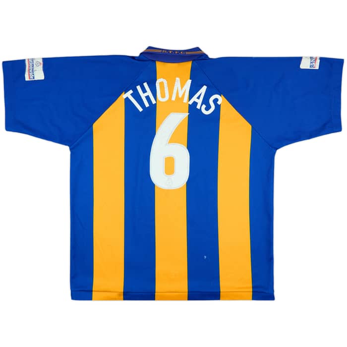 2000-01 Shrewsbury Town Match Issue Home Shirt Thomas #6