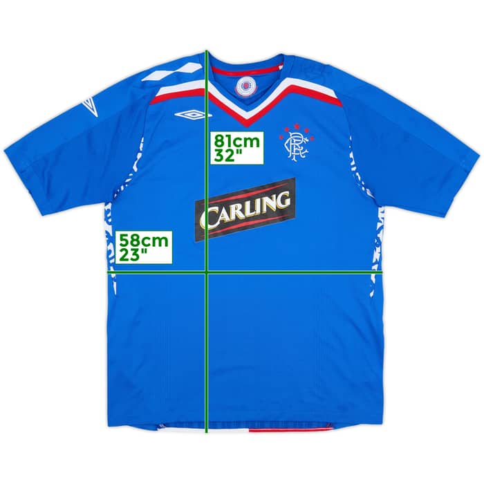 2007-08 Rangers Home Shirt - 9/10 - (XL)