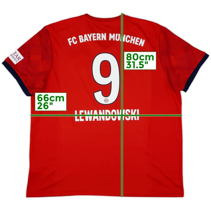 2018-19 Bayern Munich Home Shirt Lewandowski #9 - 9/10 - (XXL)