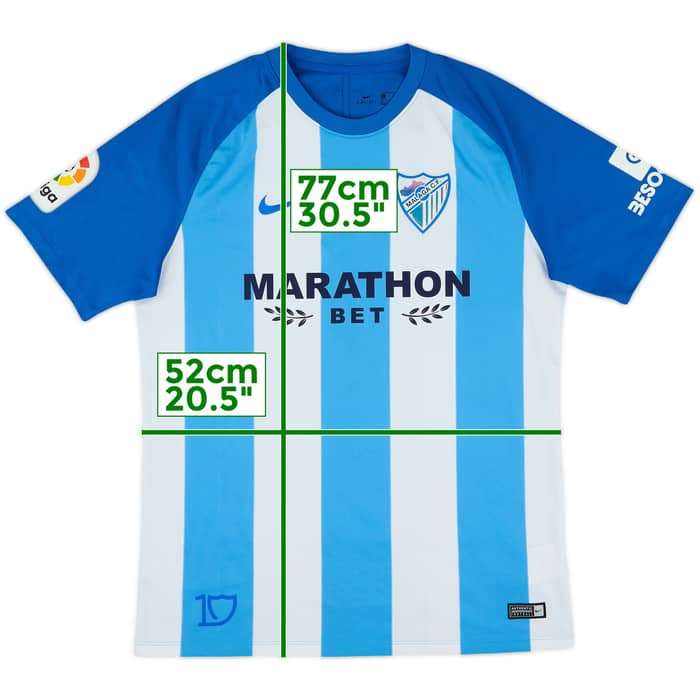 2017-18 Malaga Home Shirt - 8/10 - (L)