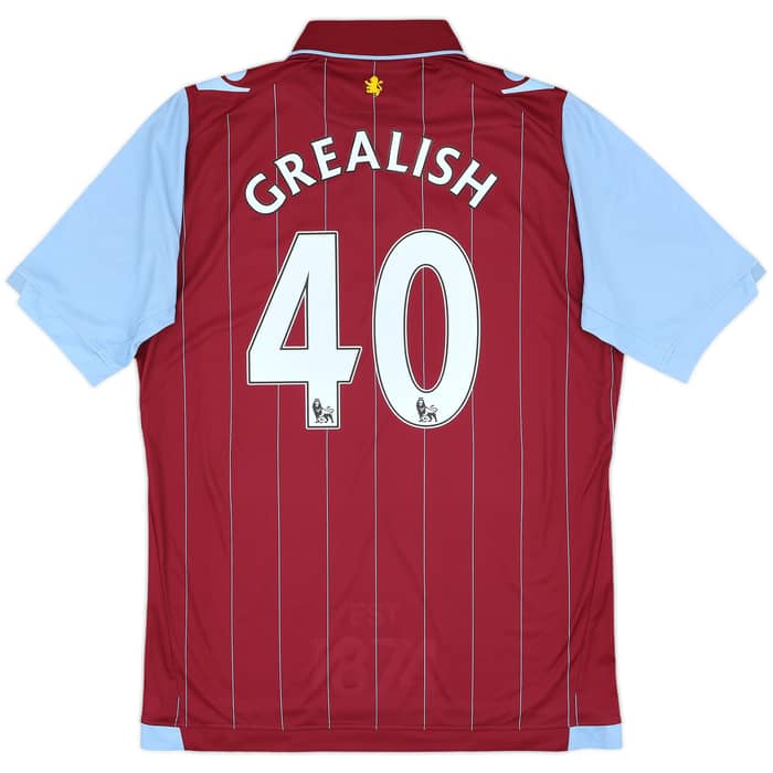 2014-15 Aston Villa Home Shirt Grealish #40 - 8/10 - (XL)