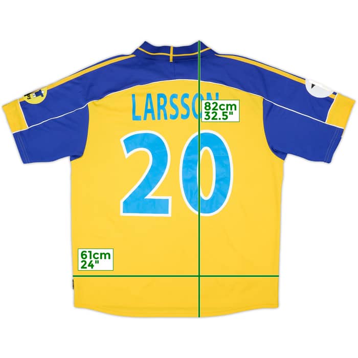 2000-02 Sweden Home Shirt Larsson #20 - 7/10 - (XL)