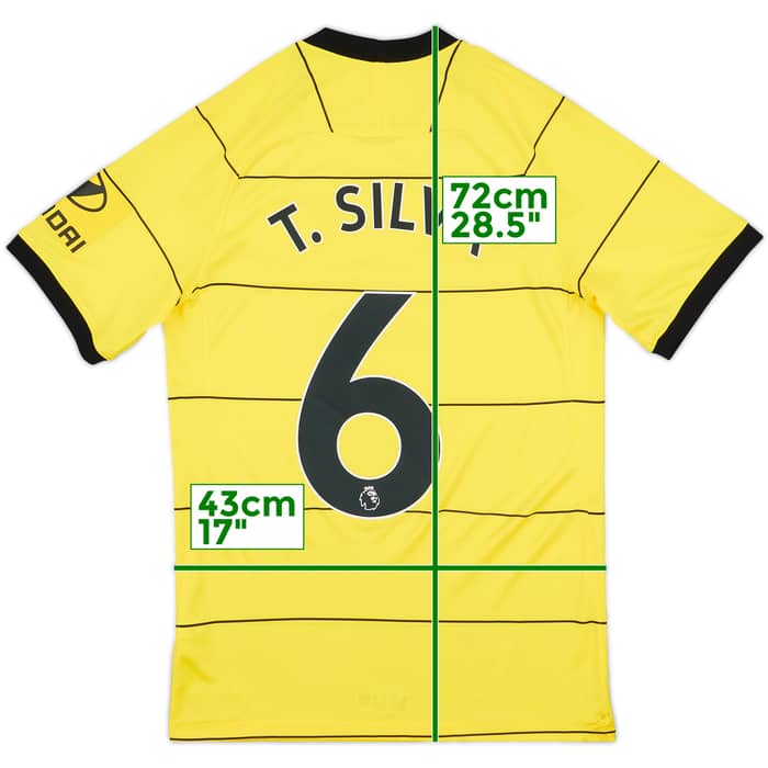 2021-22 Chelsea Away Shirt T.Silva #6 - 8/10 - (XS)