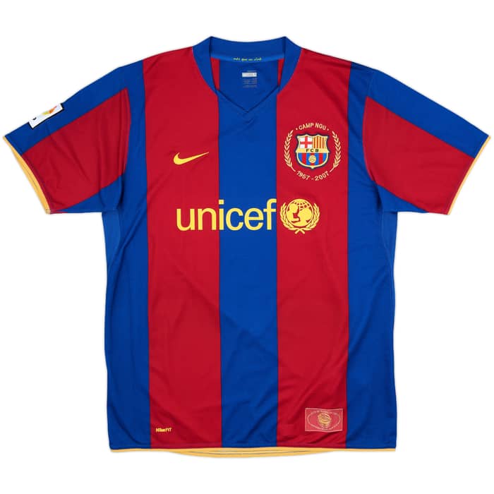 2007-08 Barcelona Home Shirt Ronaldinho #10 - 10/10 - (L)