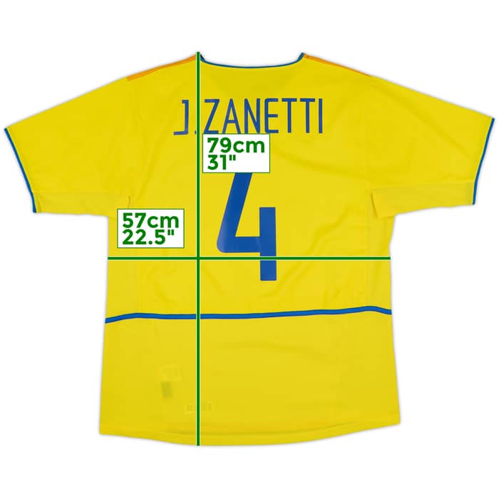 2002-03 Inter Milan Third Shirt J.Zanetti #4 - 8/10 - (L)
