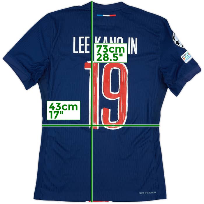 2024-25 Paris Saint-Germain Match Issue Champions League Home Shirt Lee Kang In #19