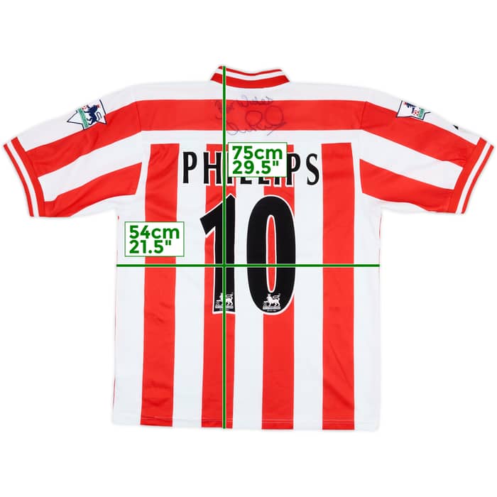 1999-00 Sunderland Signed Home Shirt Phillips #10