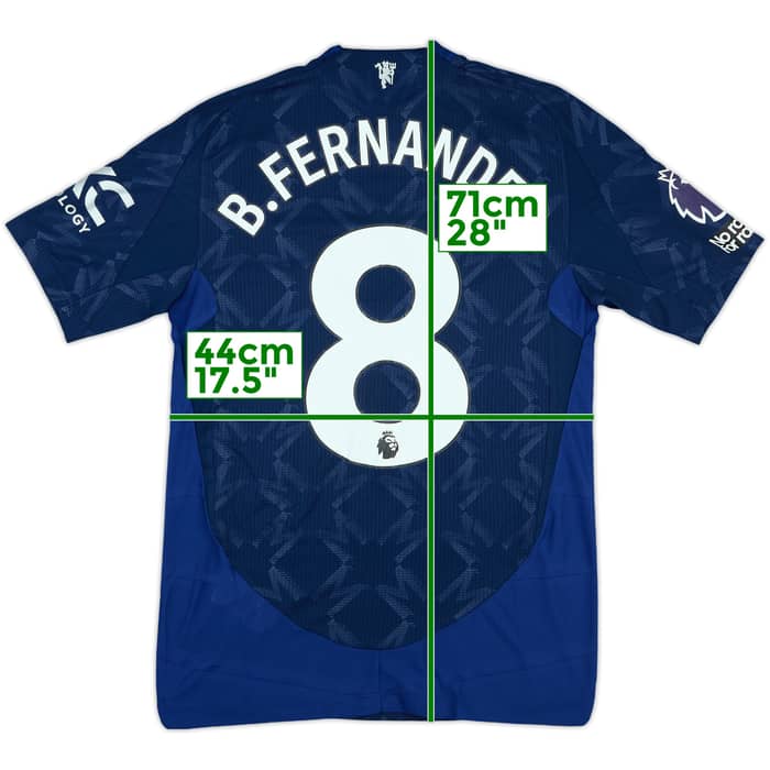 2024-25 Manchester United Match Issue Away Shirt B. Fernandes #8