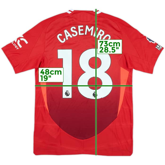 2024-25 Manchester United Match Issue Home Shirt Casemiro #18