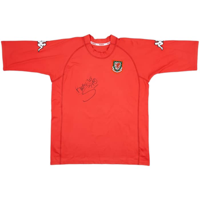 2000-01 Wales Signed Home Shirt Savage #8 - 7/10 - (XL)
