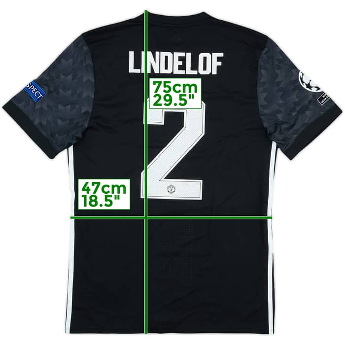 2017-18 Manchester United Match Issue Champions League Away Shirt Lindelof #2