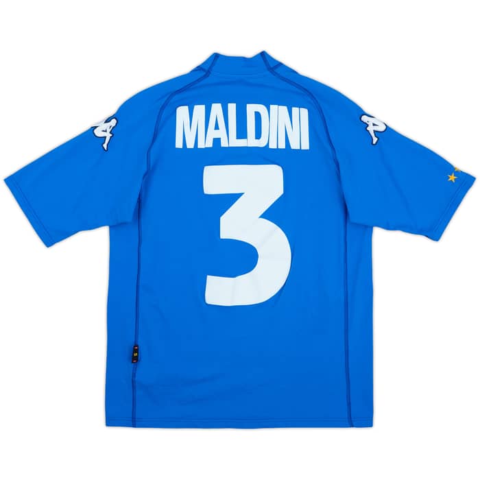 2000-01 Italy Home Shirt Maldini #3 - 9/10 - (S)