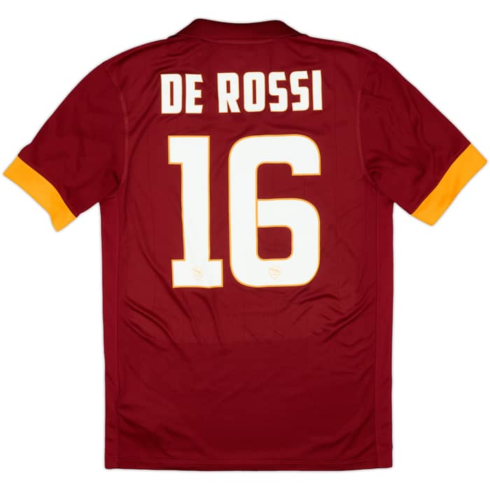 2014-15 Roma Home Shirt De Rossi #16 - 9/10 - (S)