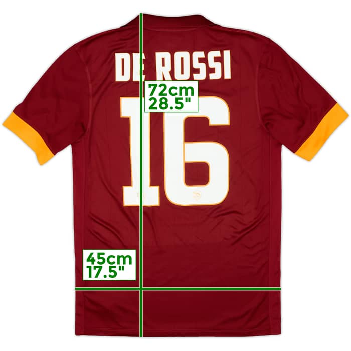 2014-15 Roma Home Shirt De Rossi #16 - 9/10 - (S)