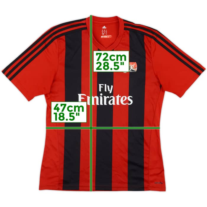 2013-14 AC Milan adidas Youth Academy Home Shirt - 7/10 - (M)